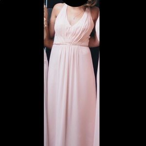 David’s bridal petal pink bridesmaid dress